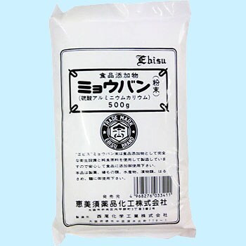 ミョウバン 硫酸アルミニウムカリウム 粉末 1袋 500g 恵美須薬品化工 通販サイトmonotaro