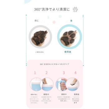 360°ペット用足洗カップ CRECOTE