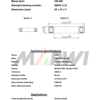 CB-468 MAXベアリング MARWI 25×37×7サイズ CB-468 - 【通販 CB-468 MAXベアリング MARWI 25×37×7サイズ CB-468 - 【通販