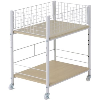 収納ラック ワゴン キャスター付き 奥行57.5 高さ64.5 幅26/38/44cm YAMAZEN(山善)