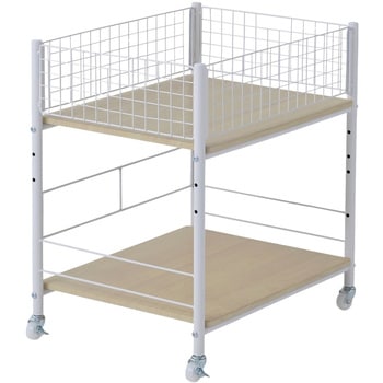 収納ラック ワゴン キャスター付き 奥行57.5 高さ64.5 幅26/38/44cm YAMAZEN(山善)