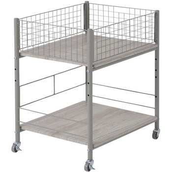 収納ラック ワゴン キャスター付き 奥行57.5 高さ64.5 幅26/38/44cm YAMAZEN(山善)