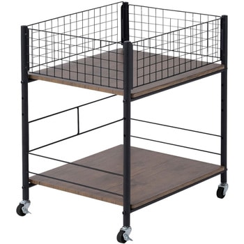 収納ラック ワゴン キャスター付き 奥行57.5 高さ64.5 幅26/38/44cm YAMAZEN(山善)