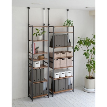 RSFT-657(AIV/SWH) 棚が動かせる 突っ張り ファイルラック YAMAZEN