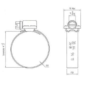ABAホースバンド オリジナル 12mm SUS316 ABA
