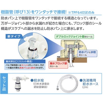 給水栓付防水パン フォーセットパンSE テクノテック 洗濯機パン 【通販 