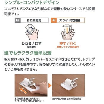 テクノテック したし 洗濯機用床排水トラップスライドロック RTS