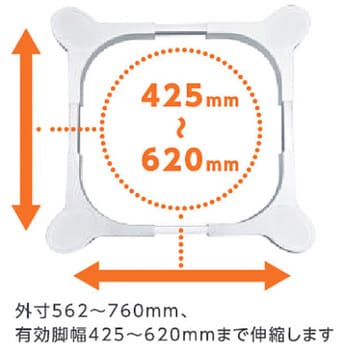 EC760 洗濯機置き台 イージーキャスター 1台 テクノテック 【通販