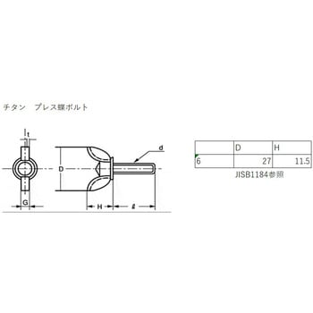 チタンプレス蝶ボルト 由良産商
