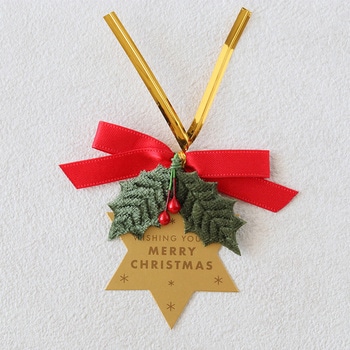 cotta ラッピングタグ クリスマスひいらぎ cotta
