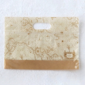 cotta ワイドジッパーバッグ ヴィンテージマップ S cotta