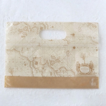 cotta ワイドジッパーバッグ ヴィンテージマップ M cotta