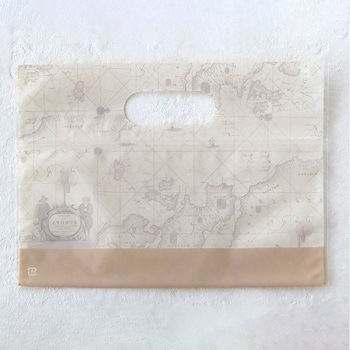 cotta ワイドジッパーバッグ ヴィンテージマップ M cotta