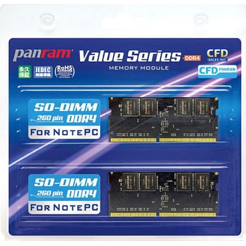 【新品】内蔵メモリ 8GBx2枚 DDR4-2666 SODIMM2枚メモリ規格