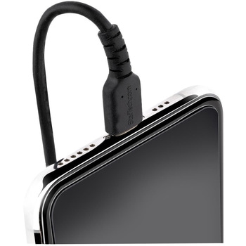 高耐久Lightning - USB-Aケーブル 50cm コイル(伸縮)型/ブラック/アラミド繊維補強/MFi認証/iPhone充電ケーブル/ Apple (アップル)充電 ライトニング- USB変換ケーブル/ カールコード StarTech.com