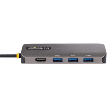 127B-USBC-MULTIPORT マルチポートアダプター/USB Type-C/USB 3.2 Gen1/シングルモニター/4K60Hz  HDMI/100W USB PD/3x USB-Aハブ/GbE/USB Type-Cハブ ノートPC用ポータブルミニドック 1個  StarTech.com 【通販モノタロウ】