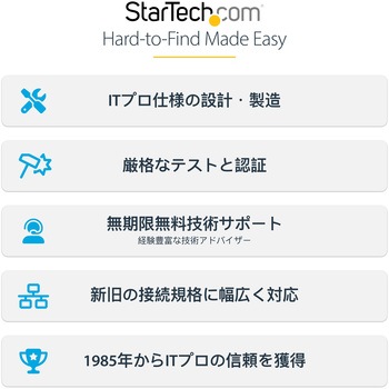 USB-C - Mini DisplayPort 変換アダプタ/USB Type-C - ミニディスプレイポート /4K60Hz HBR2/30cmケーブル StarTech.com