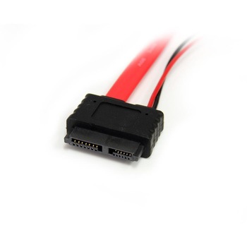 91cm Slimline SATA - シリアルATA変換ケーブル ペリフェラル電源(4ピン)とSATAデータコネクタ(7ピン)に分岐 StarTech.com