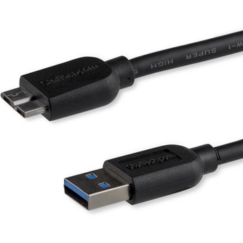 USB 3.0 Micro-B スリムケーブル 50cm Type-A(オス) - マイクロB(オス) StarTech.com
