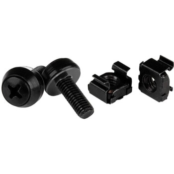 M6ネジ(12mm) & ケージナット 50個セット ブラック StarTech.com