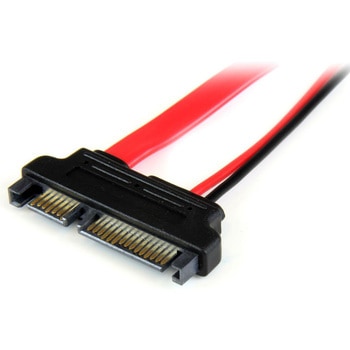 15cm Slimline SATA - SATA変換アダプタケーブル 電源コネクタ付き Slimline SATA(メス) - SATA (オス) StarTech.com