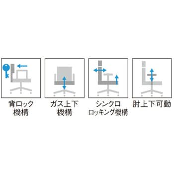 MS-1355(FG3)YGN オフィスチェア M-1300シリーズ 可動肘タイプ 1脚