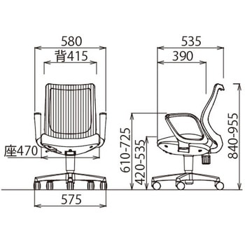 オフィスチェア OA-3200シリーズ ローバック サークル肘タイプ ホワイトシェル アイコ