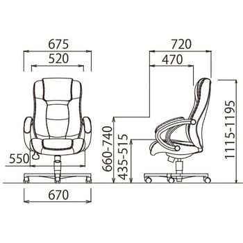 RA-1855(L)BK オフィスチェア RA-1855 ハイクラスモデル アイコ 肘付き