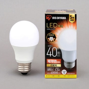 LDA4L-G-4T6 LED電球 E26 広配光 電球色 40形(485lm) 1個 アイリス