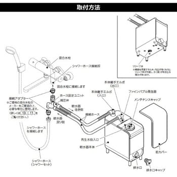 BAQ-S1202FB-P ハウステック シャワー用軟水器アクアソフト バブル