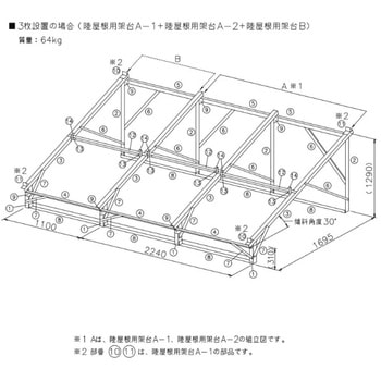 太陽熱温水器専用架台 陸屋根用 ノーリツ