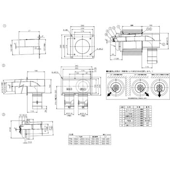 TFW-100A1-200C(K)L 給排気トップ(2重管方式及び2本管方式) 1個 ノーリツ 【通販モノタロウ】