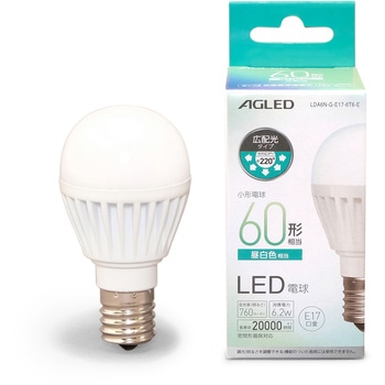LED電球 E17 広配光 20000時間タイプ T6 アイリスオーヤマ