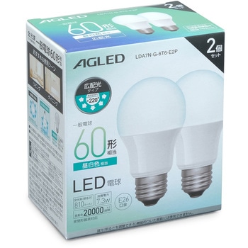 LED電球 E26 広配光 20000時間タイプ T6 アイリスオーヤマ