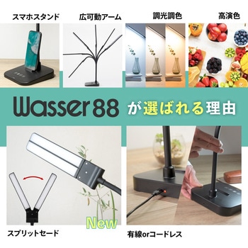 wasser88 LEDデスクライト スプリットタイプ 大河商事
