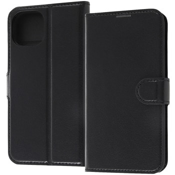 iPhone 14 / 13 耐衝撃 手帳 マグネット/ブラック/ブラック レイ・アウト