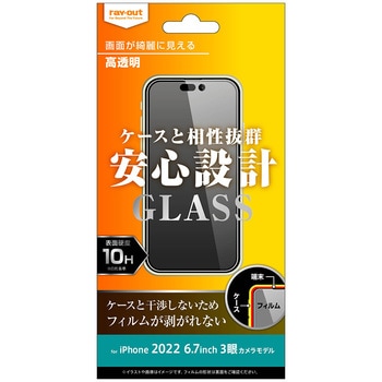 iPhone 14 Pro Max ガラス 10H 光沢 レイ・アウト