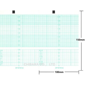 分娩監視用記録紙 幅150mm×長15m/折100mm 折り畳み型 40冊入 - ちばら