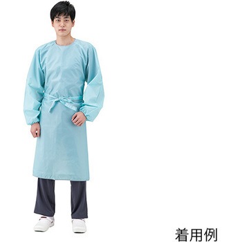 洗える防護ガウン ミントグリーン 1200シリーズ 特殊衣料