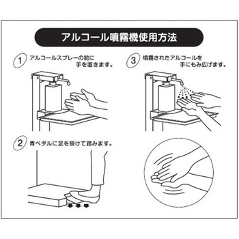 足踏み消毒ボトルスタンド ナビス(アズワン)