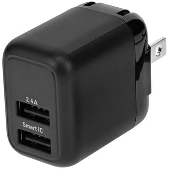 最大12W USB Type-A 2ポート AC充電器 + 超タフUSB Type-A to USB Type