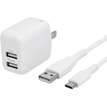 最大12W USB Type-A 2ポート AC充電器 + 超タフUSB Type-A to USB Type-Cケーブル セット OWLTECH(オウルテック)