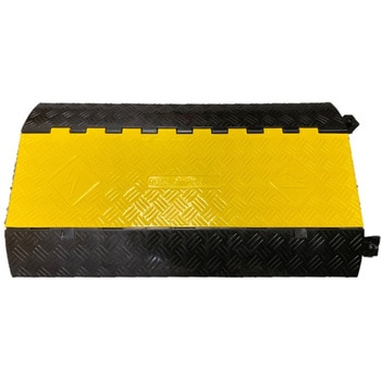 14464 3槽ケーブルプロテクター セーフラン安全用品 黄×黒色 - 【通販
