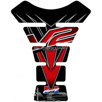 TH012K TANK PAD MOTO GRAFIX (gOtBbNX) KԎHONDA VTR1000 Firestorm SP1/SP2 ( V2 ) Black with RedCBlue&Metallic SilverF   TH012K 12111209