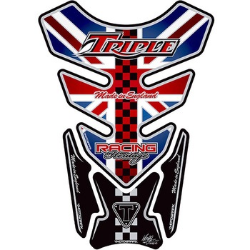 TT011UJS TANK PAD MOTO GRAFIX (gOtBbNX) KԎTRIUMPH FUNION JACK/SILVER   TT011UJS 12116766