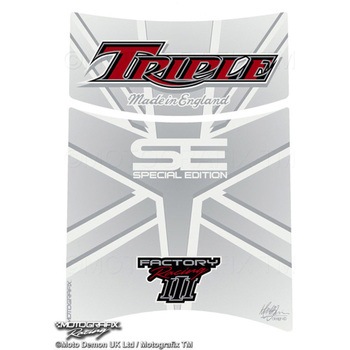 TT015U TANK PAD MOTO GRAFIX (gOtBbNX) KԎTRIUMPH SPEED TRIPLE FWHITE   TT015U 12116949