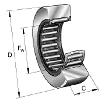 INA RNA2204-2RSRカムヨークローラー25x47x17.8mm