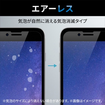 iPhone14 Plus/13 Pro Max ガラスフィルム 高透明 衝撃吸収 強化ガラス 表面硬度10H 角割れ防止 フレーム付 エレコム