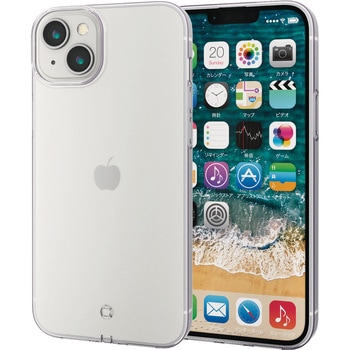 iPhone14 Plus ケース カバー ソフト 衝撃吸収 ストラップホール付 極み設計 クリア エレコム