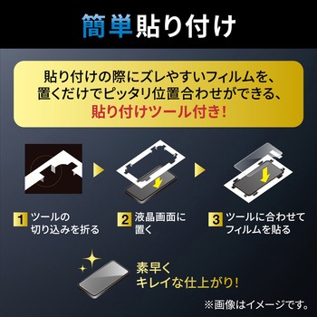 iPhone14 Pro ガラスフィルム 高透明 ブルーライトカット 強化ガラス 表面硬度10H エレコム
